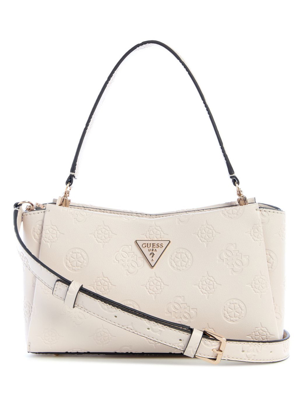 GUESS Women Brand Logo Printed Structured Shoulder Bag