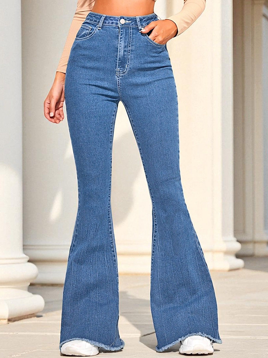 Crazeis Women Bootilicious Bootcut High-Rise No Fade Stretchable Jeans
