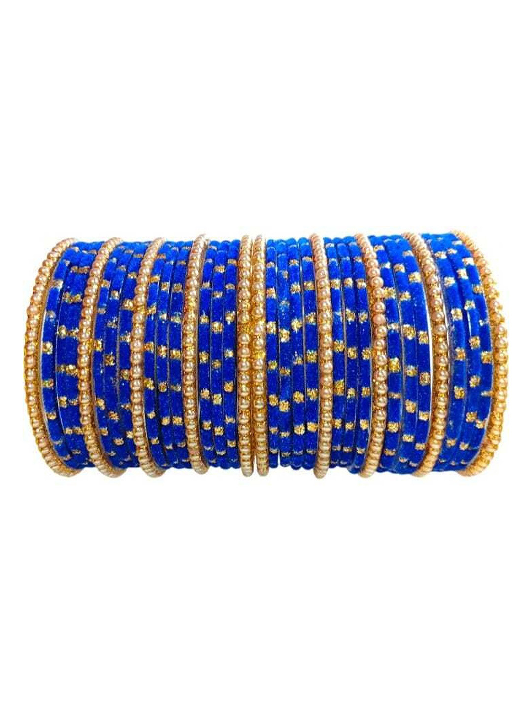 Shasmi Set Of 34 Artificial Stones Studded Bangles