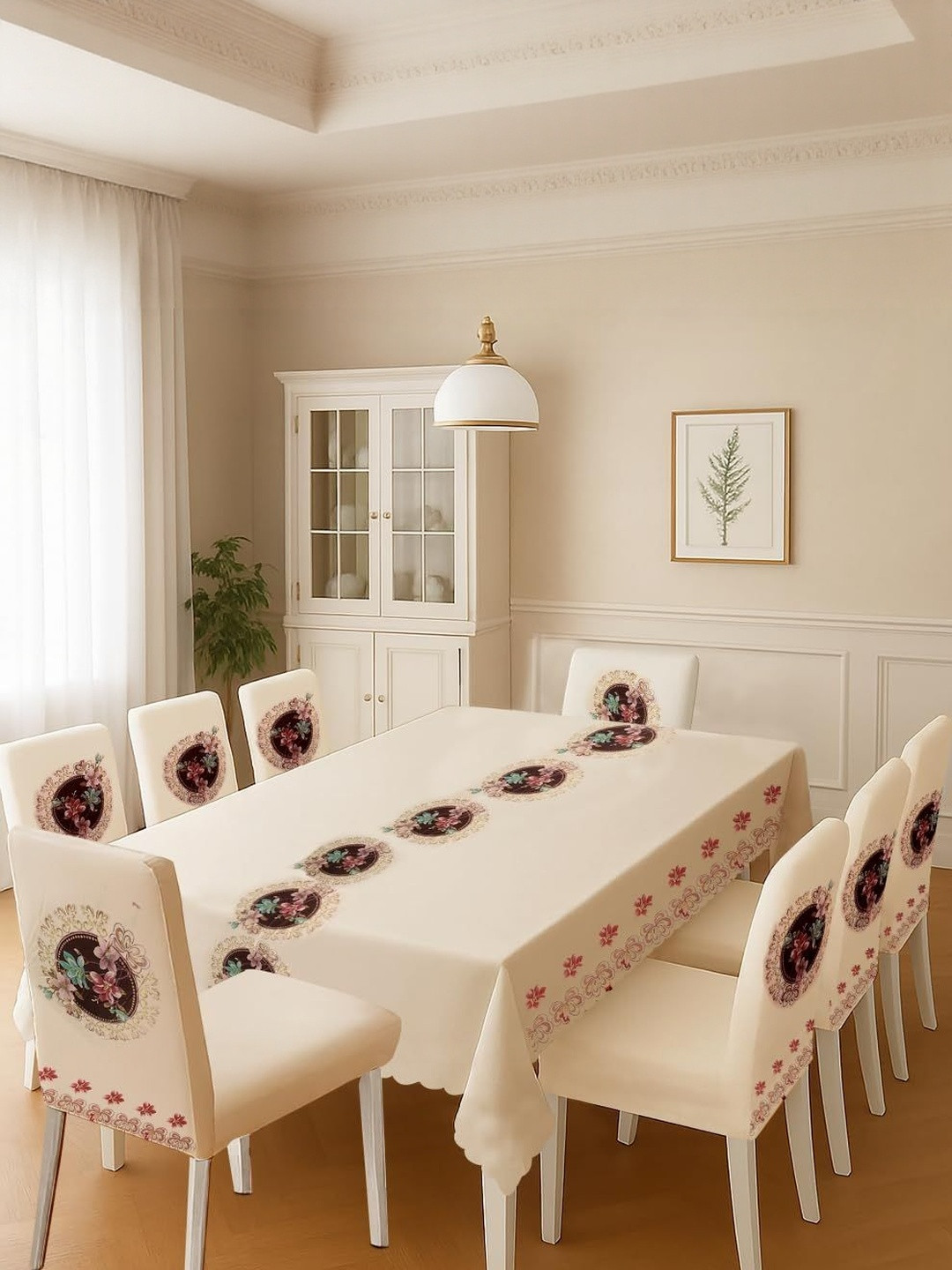 Stylista Multicoloured Set of 8 8-Seater Table Cover