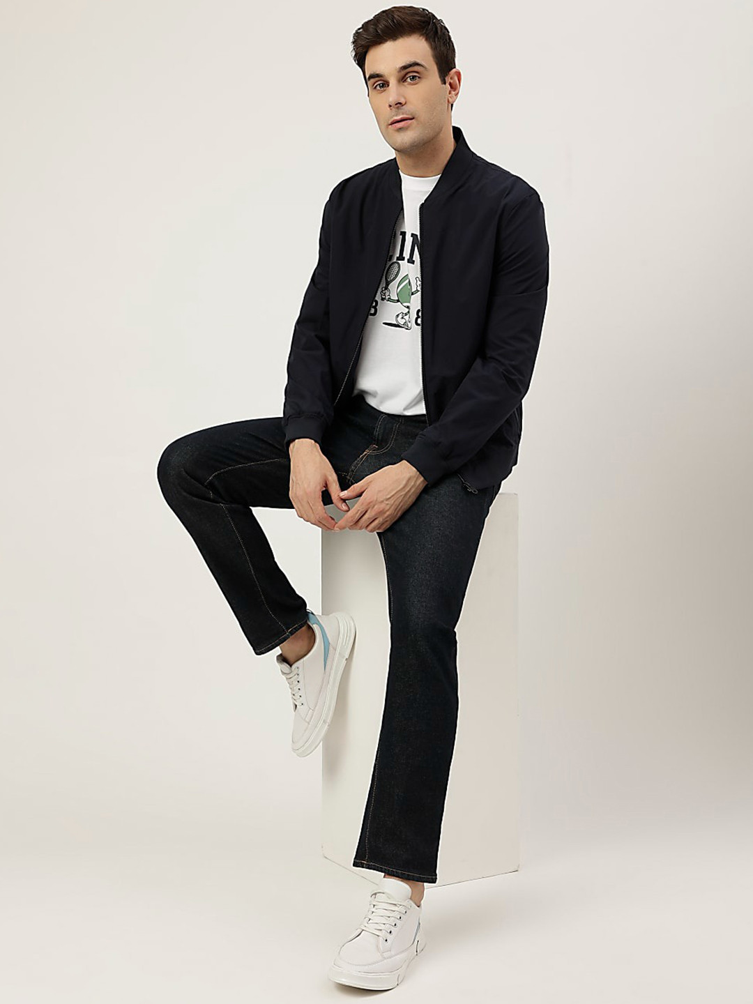 Marks & Spencer Mandarin Collar Bomber Jacket