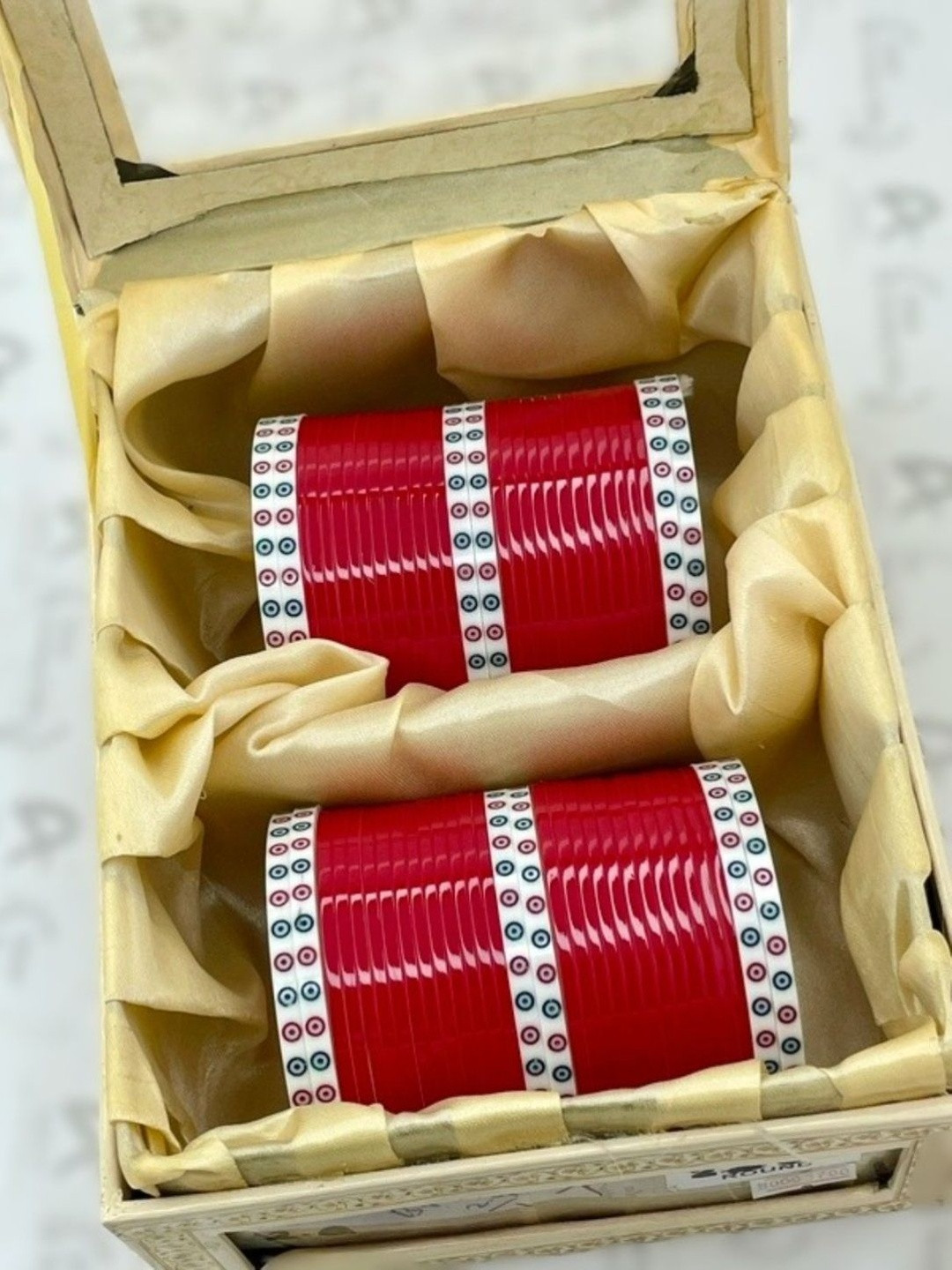 Lybashine Women Set Of 2 Red Bridal Bangles