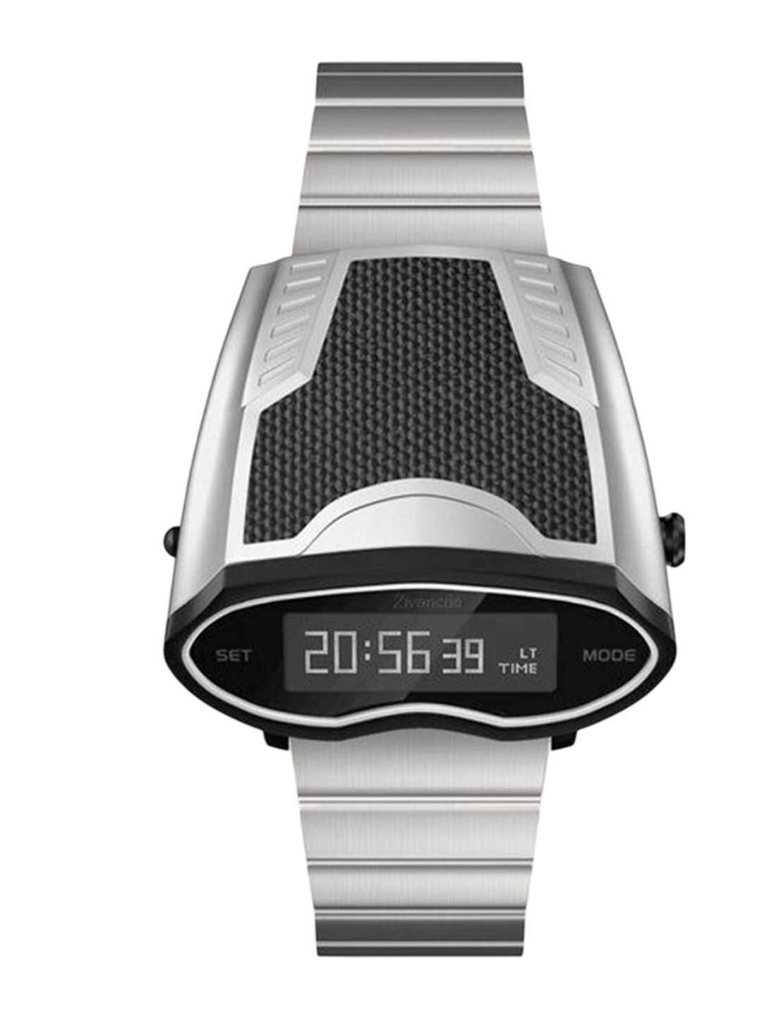 ZAADRAN Men Rectangular Dial & Bracelet Style Straps Analogue Watch Stargazer Silver