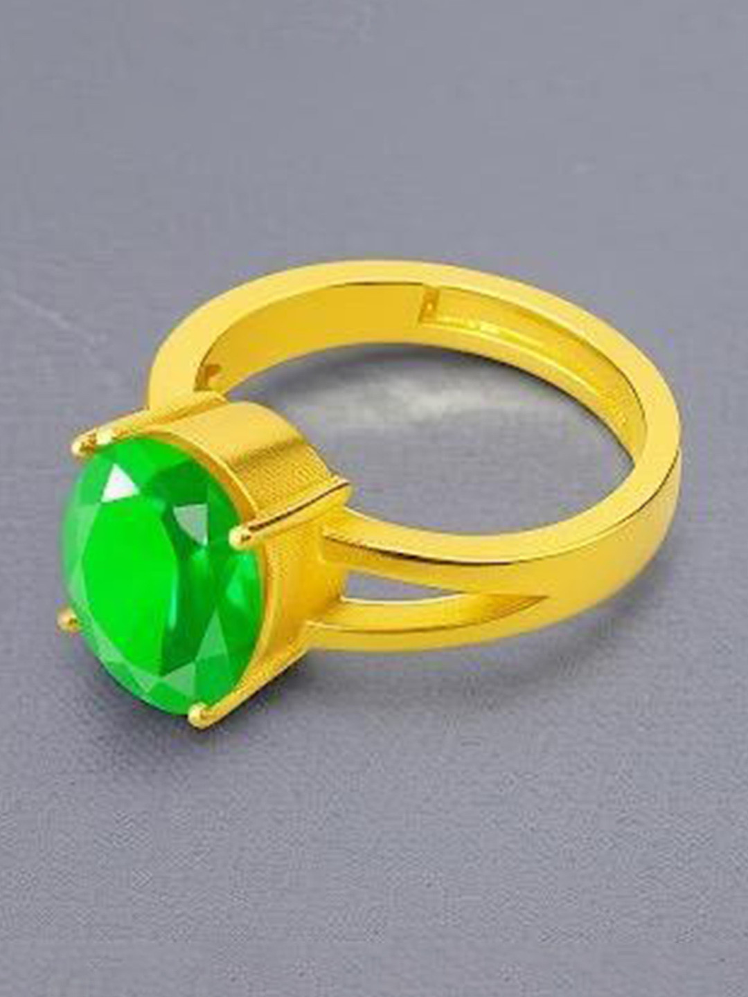 Fashionable Village Gold-Plated Artificial Stones Studded Ring