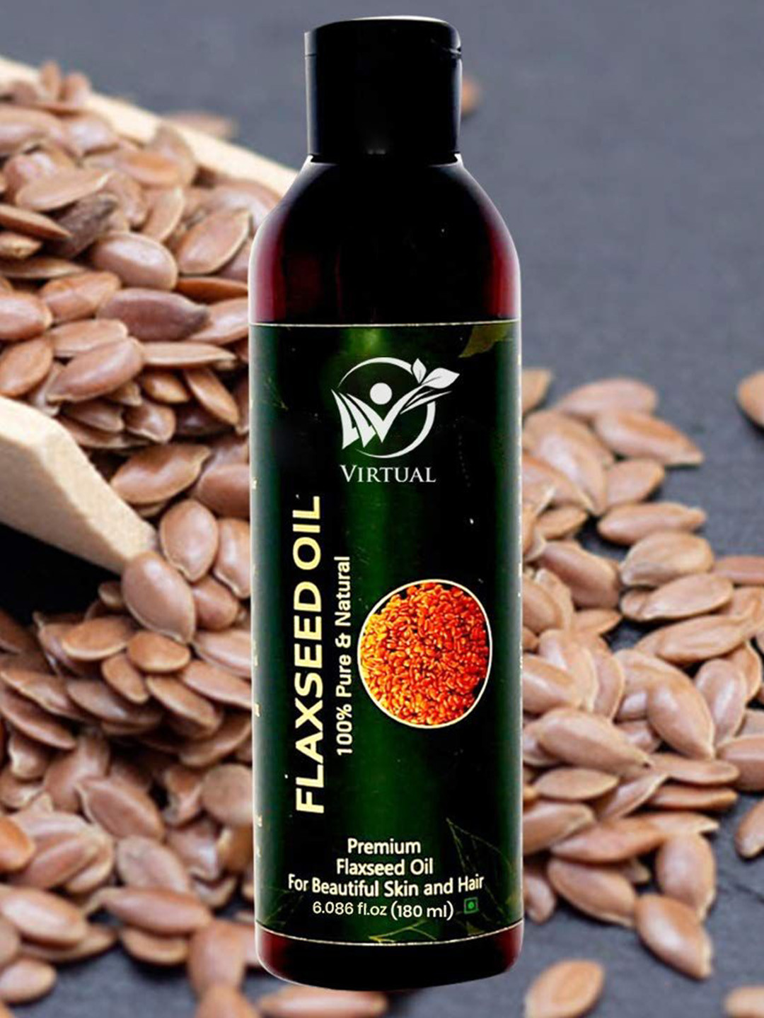 VIRTUAL Flaxseed Oil For Hair & Skin - 180 ml