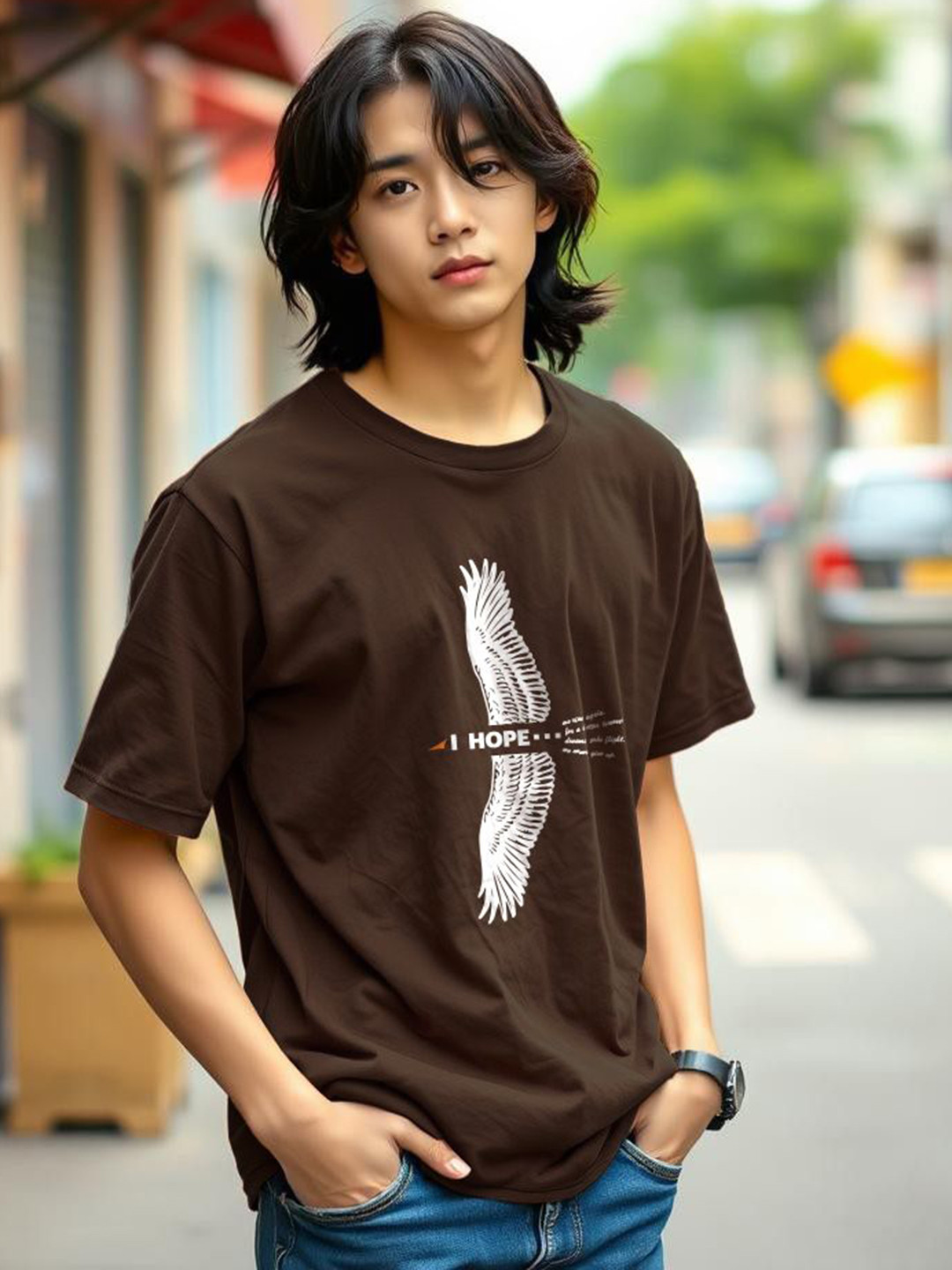 MaverIQ Graphic Printed Organic Cotton Oversized T-shirt