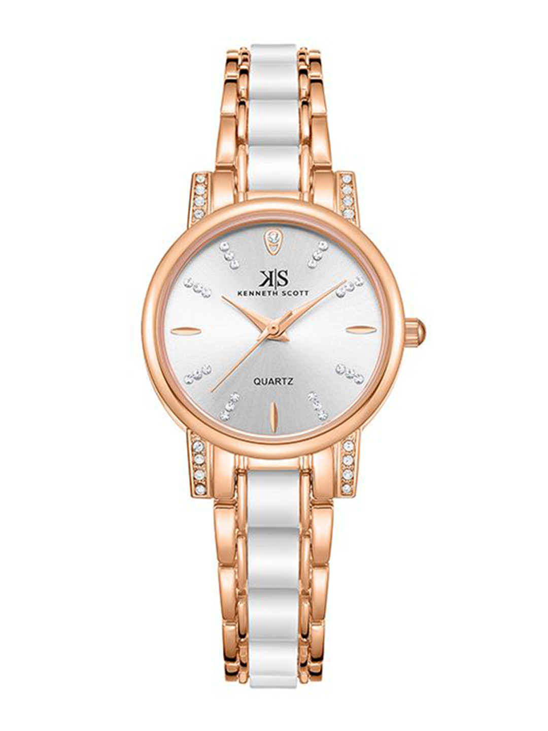 KENNETH SCOTT Women Embellished Dial & Bracelet Style Straps Analogue Watch K23547-KCWW