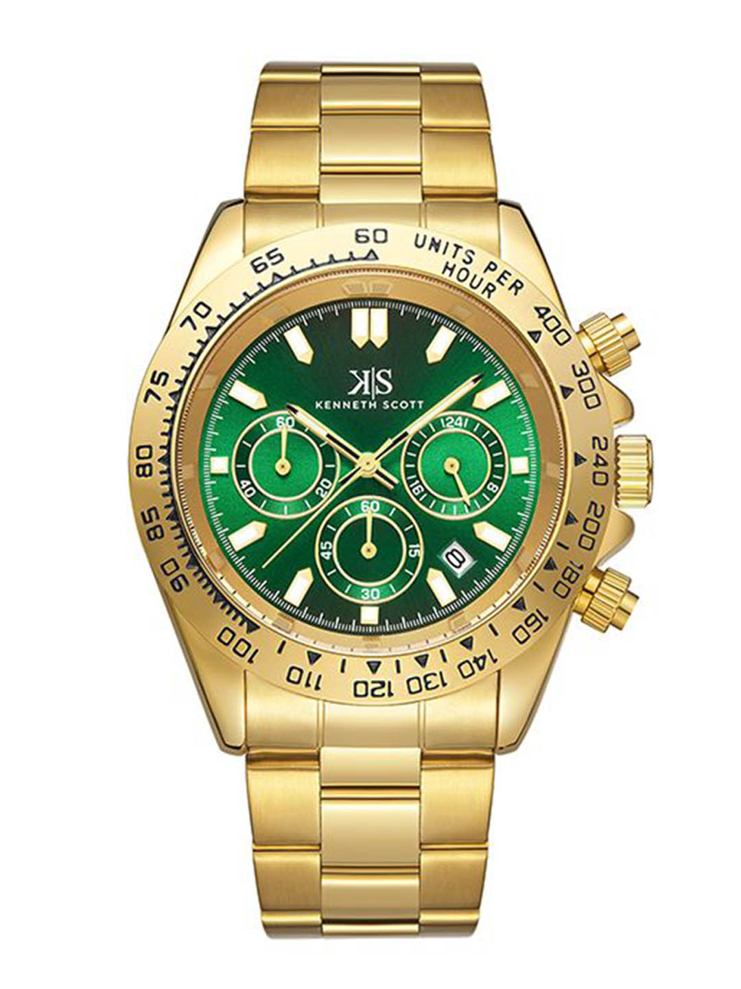 KENNETH SCOTT Men Dial & Stainless Steel Bracelet Style Straps Analogue Watch K23123-GBGH