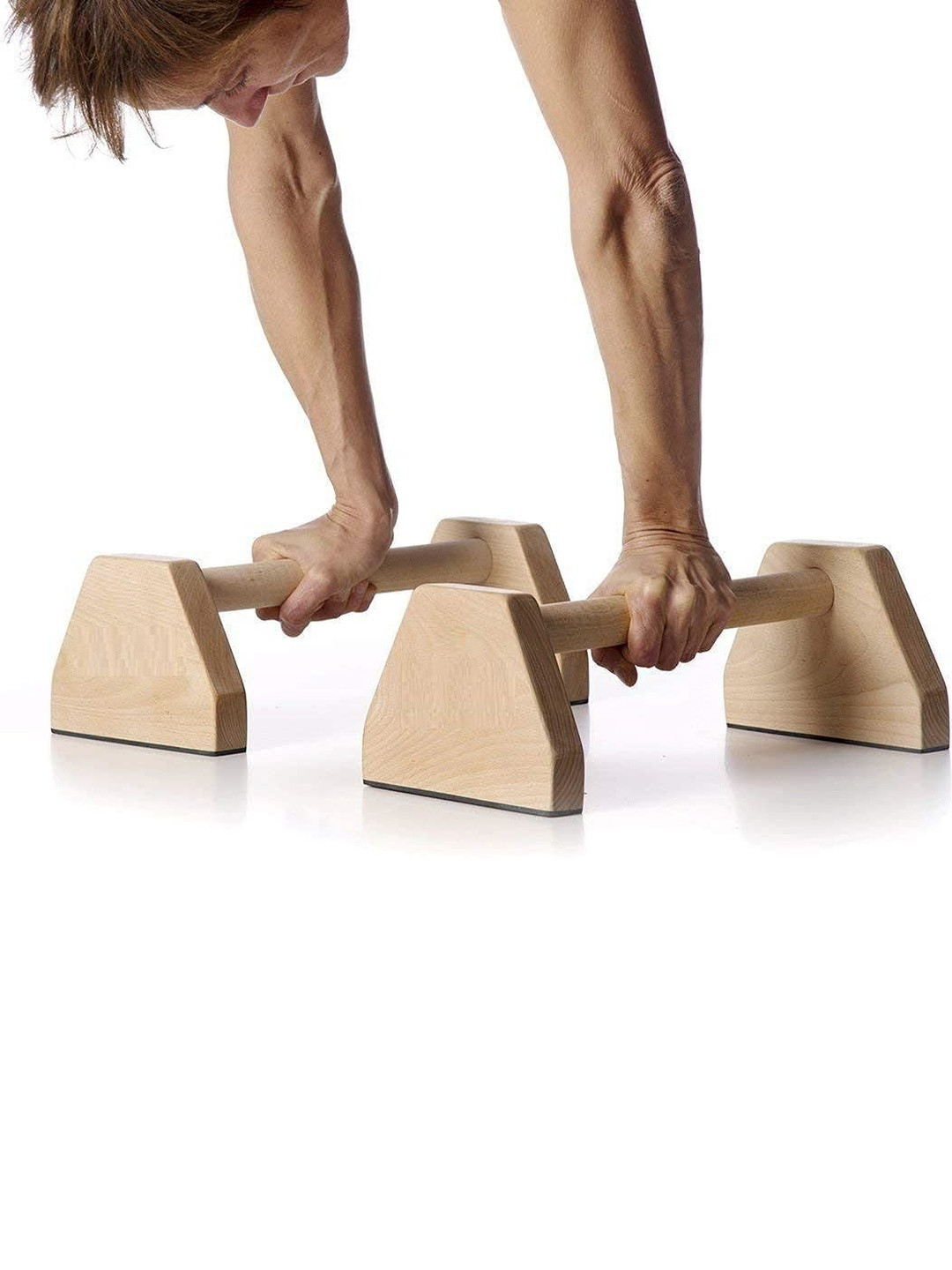 Angira handicrafts Brown Wooden Push Up Bars