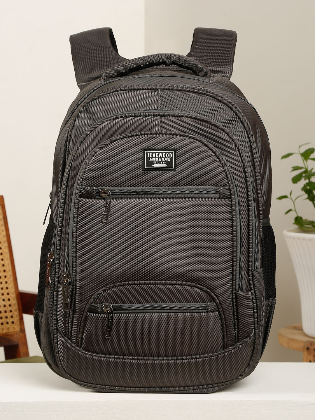 Teakwood Leathers Men 15 Inch Laptop Backpack with Hip Strap