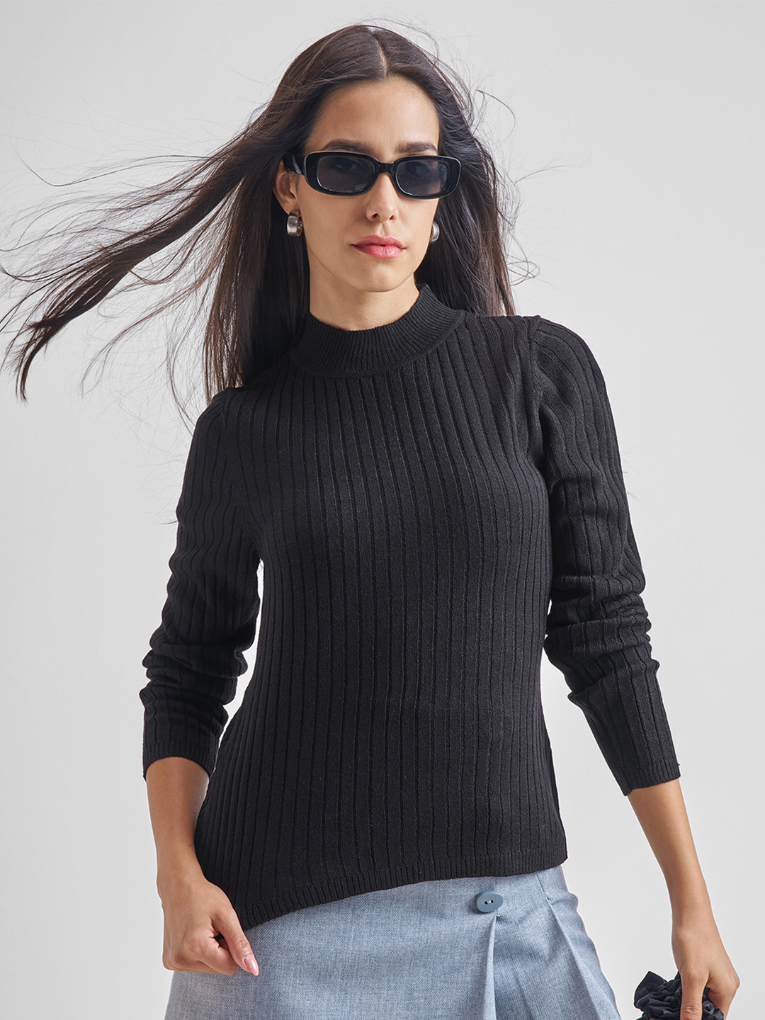 Tokyo Talkies Women Ribbed Pullover sweaters