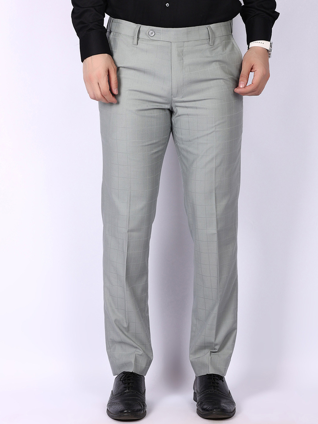 STYLES CULTURE Men Checked Relaxed Formal Trouser