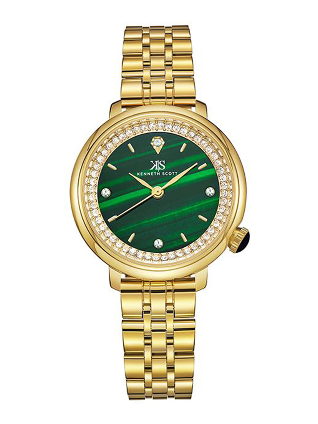 KENNETH SCOTT Women Embellished Dial & Bracelet Style Straps Analogue Watch K23518-GBGH