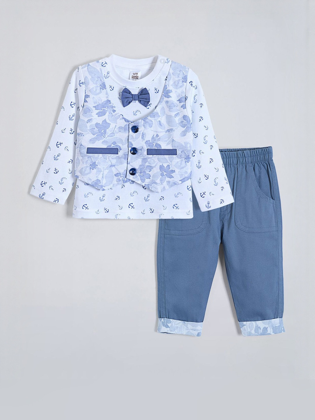 Hopscotch 2-Pc Cotton Nautical Pant Set