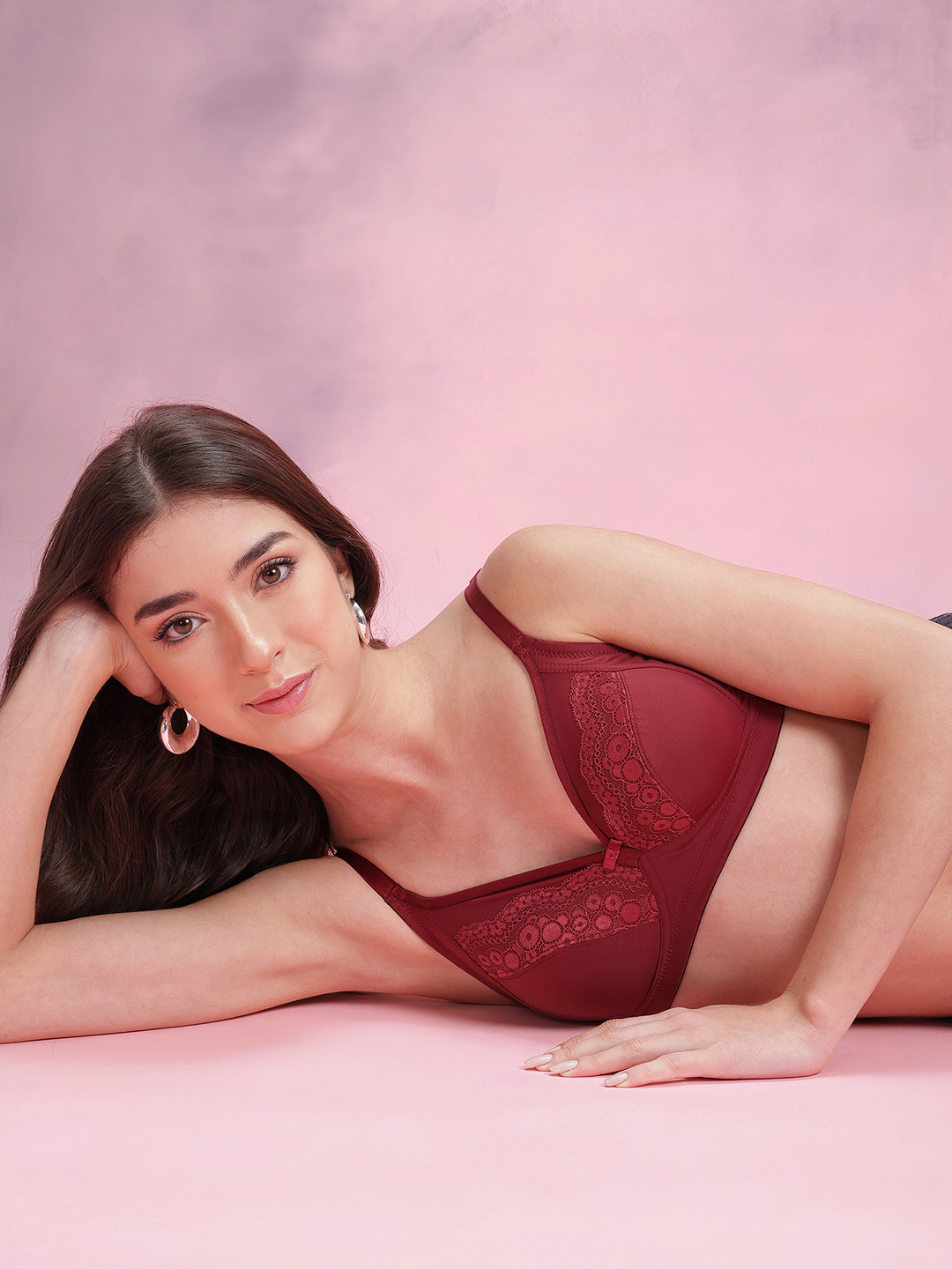 DressBerry Lace Insert Non-Padded Cut & Sew Everyday Bra