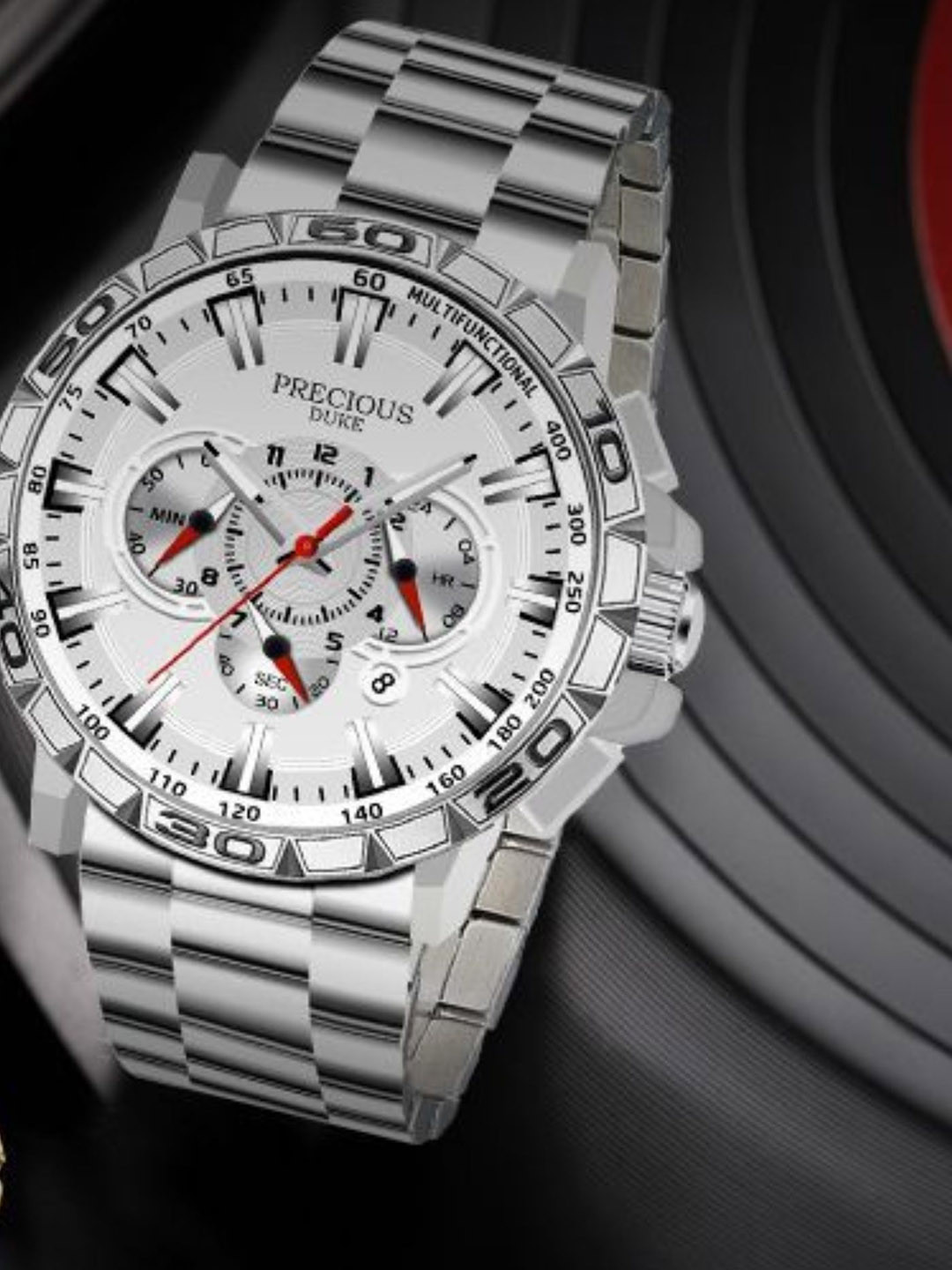 Precious Duke Men Stainless Steel Straps Analogue Watch PD_808380784480_White_65