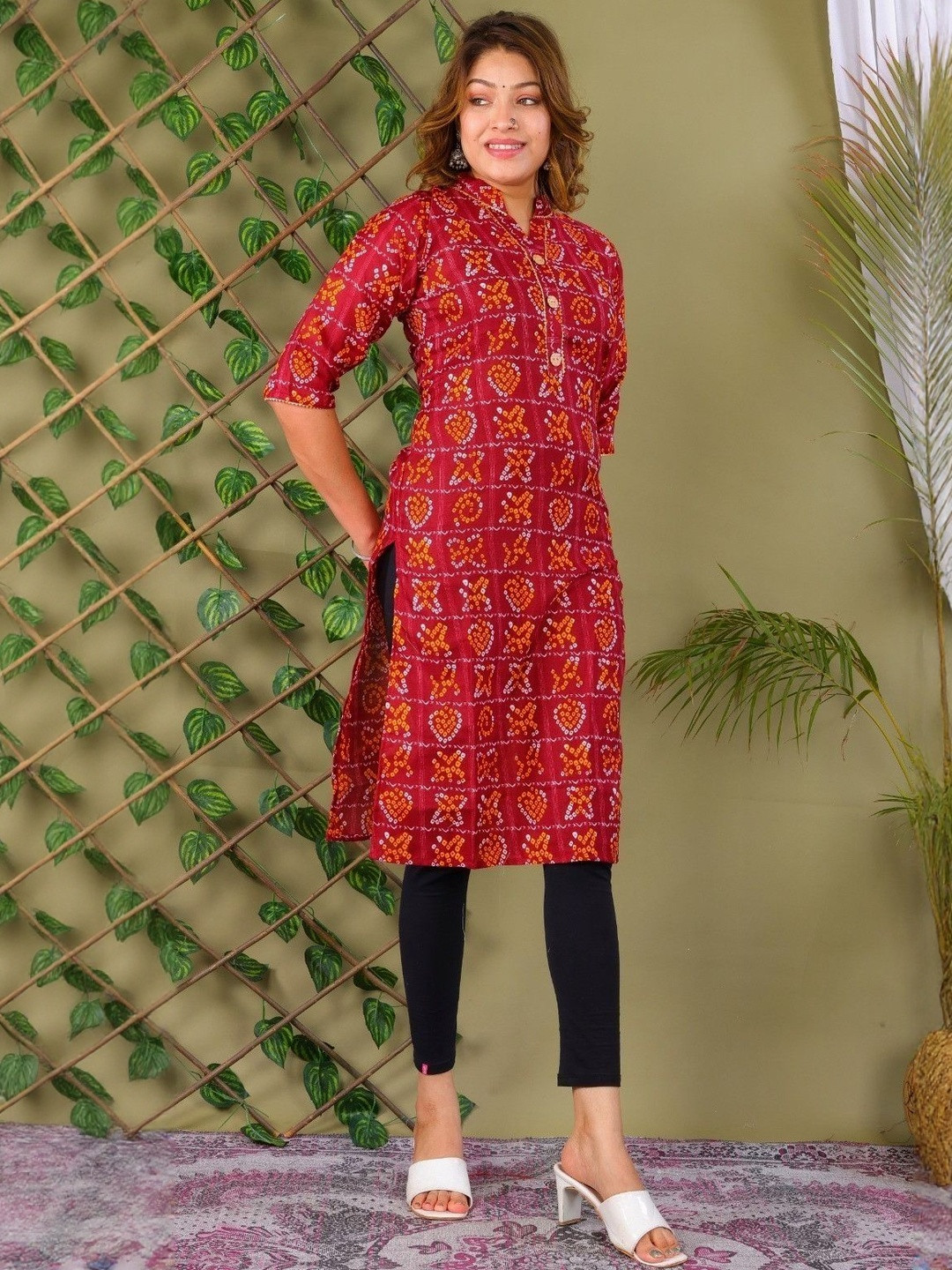 PARTH STYL FASHION Women Bandani Printed Kurta