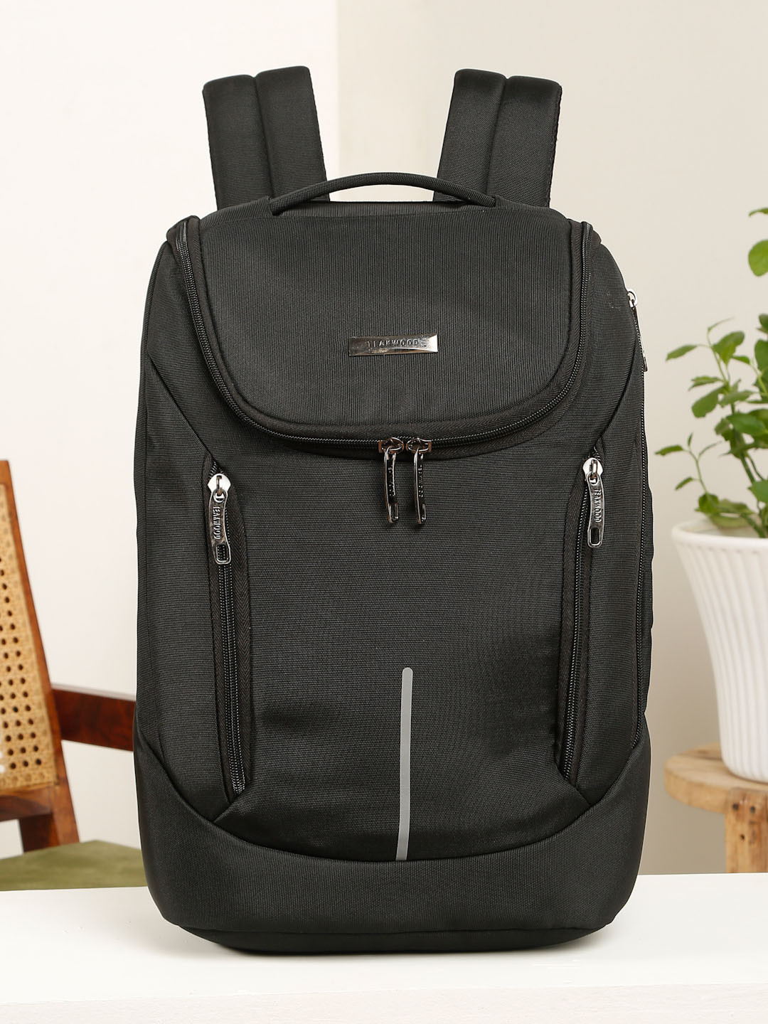 Teakwood Leathers Men Laptop Backpacks with Reflective Strip Detail - Up to 16 inch