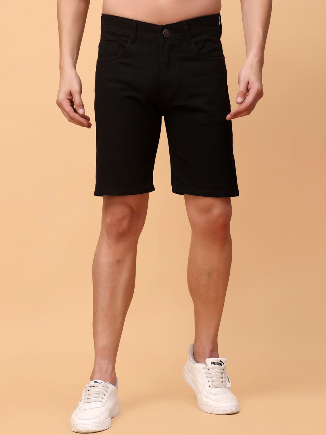PRJ IN STYLE Men Solid Regular Fit Denim Shorts