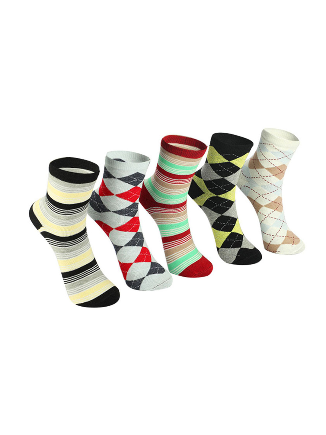 PRIMESOX MOVE ON Boys Pack Of 5 Multi Color Casual Calf Length Cotton Socks