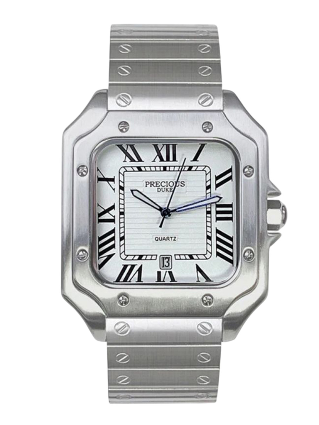 Precious Duke Men Stainless Steel Straps Analogue Watch PD_764040437515-Silver