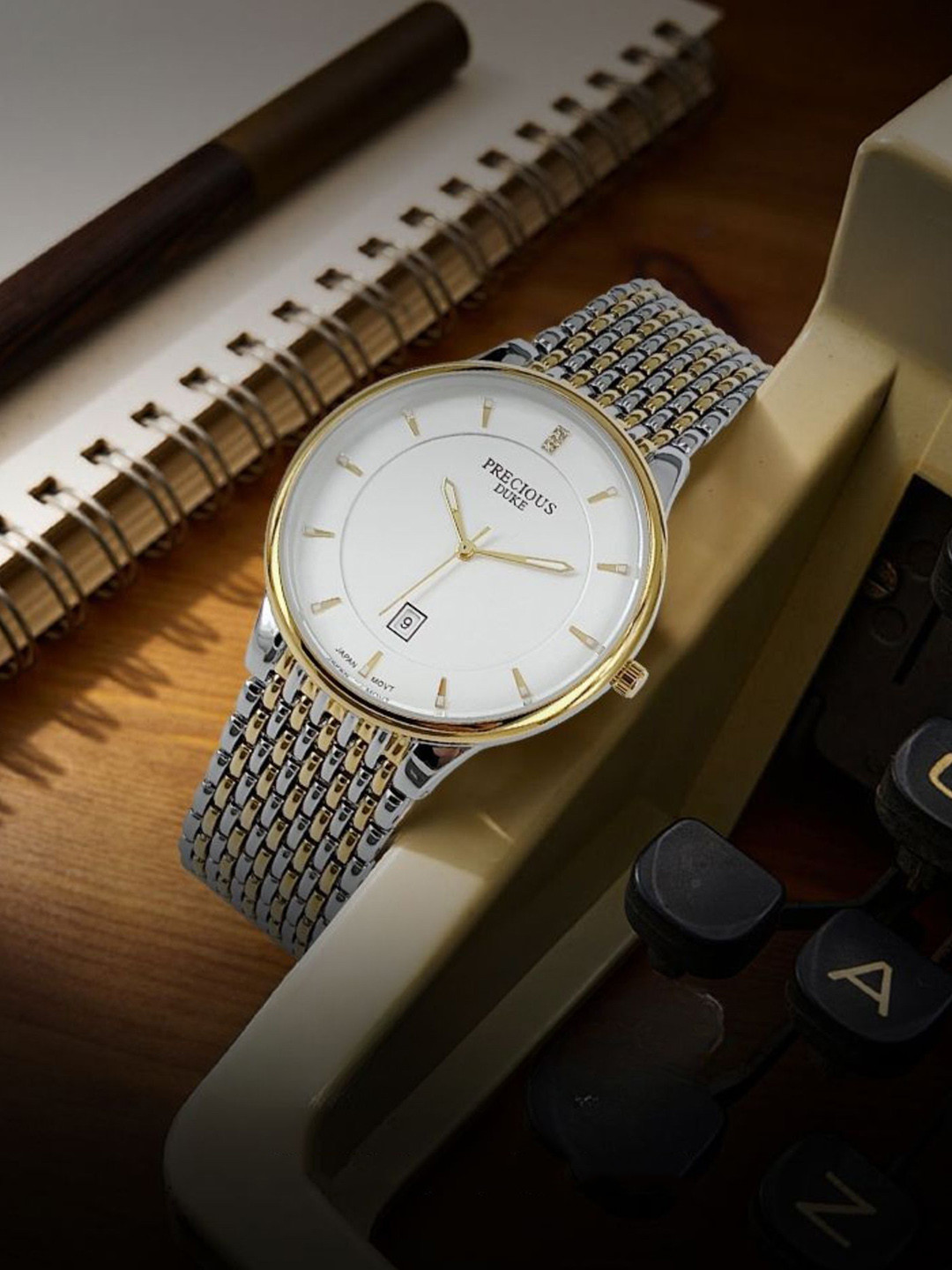 Precious Duke Men Dial & Stainless Steel Straps Analogue Watch PD_844140342442_White_75
