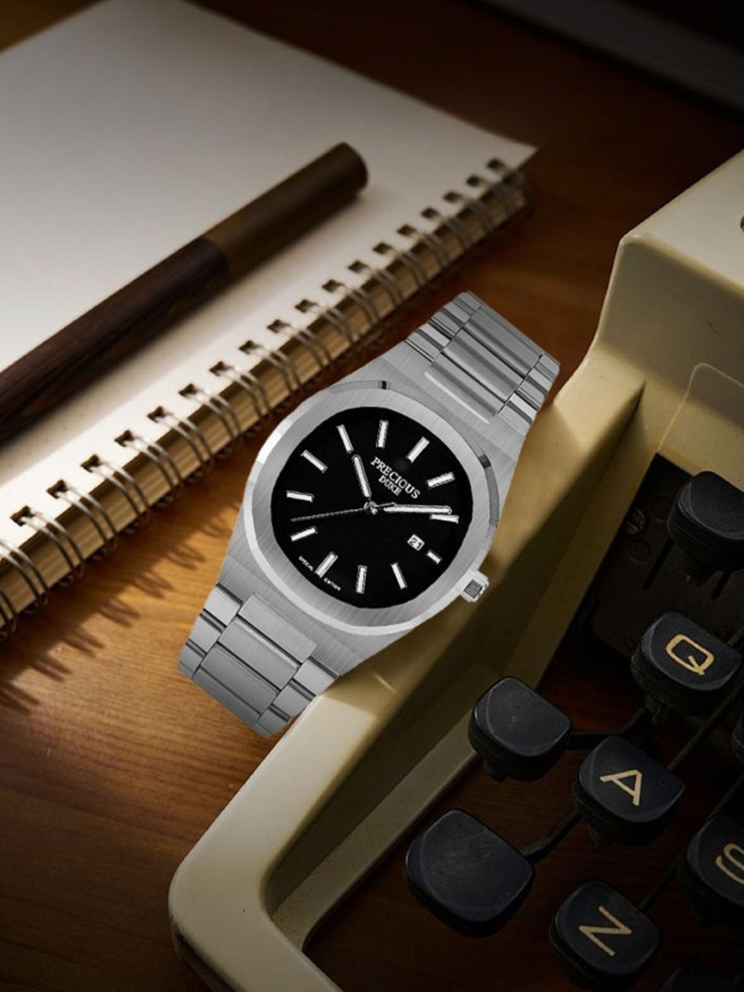 Precious Duke Men Bracelet Style Straps Analogue Watch PD_827230848553_Black_80