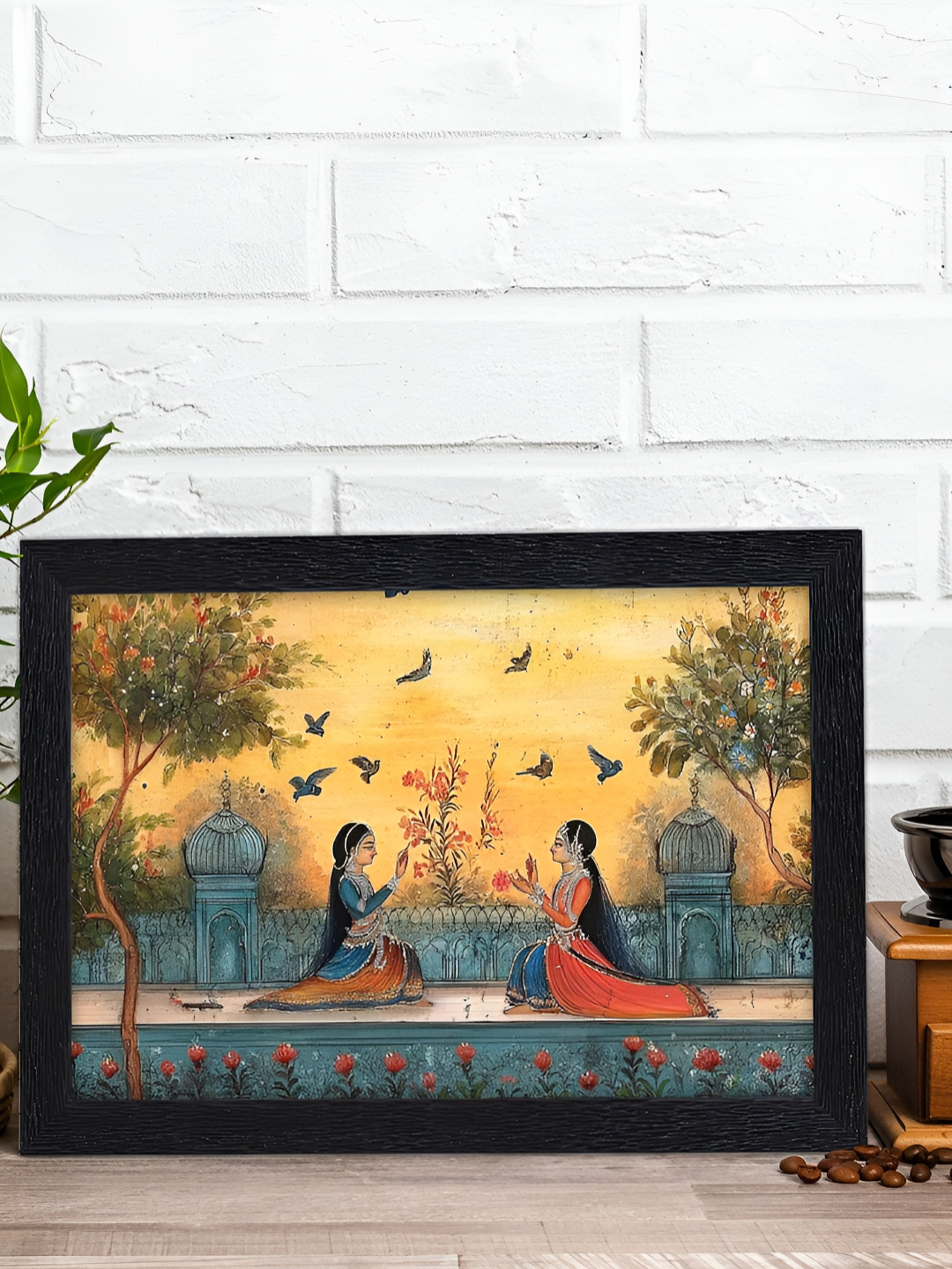 RANDOM Blue & Orange Kangra Printed Wall Art