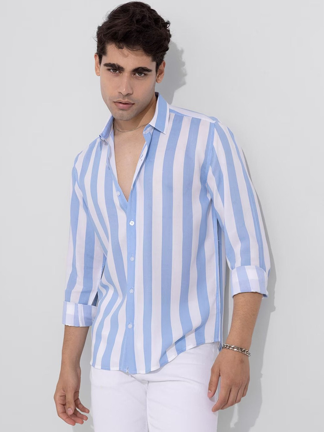 Eleni Trendz Men Striped Casual Shirt