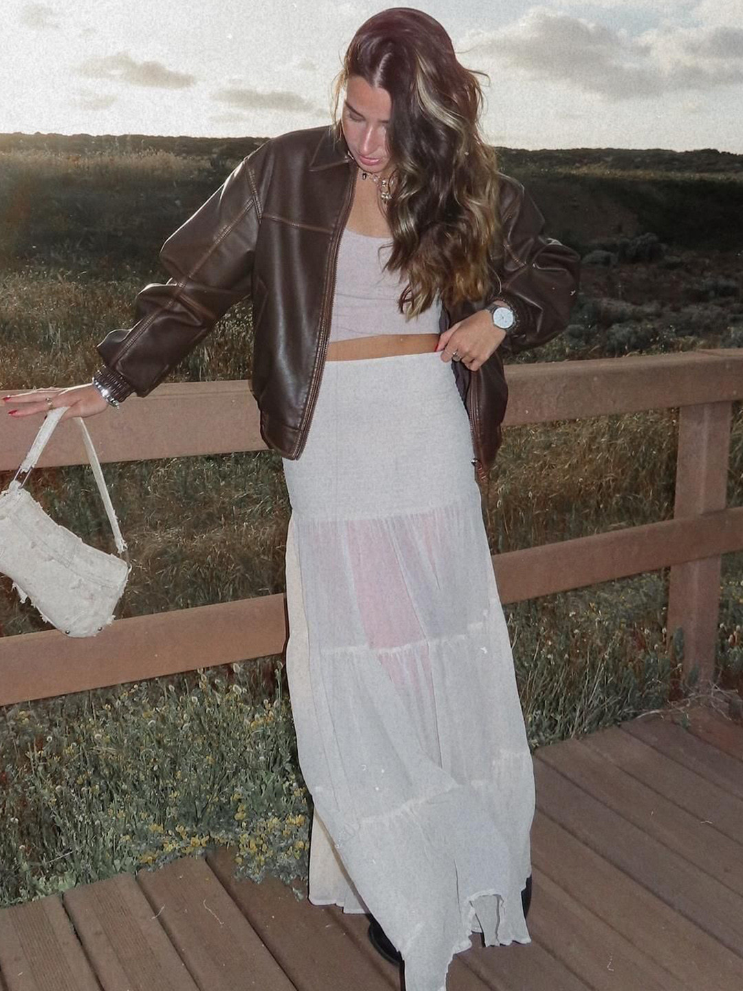 Bershka Faux Leather Oversize Jacket