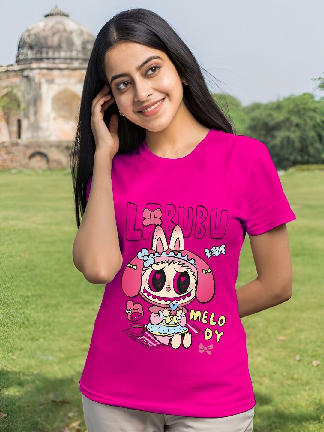 Parona Women My Melody Graphic Printed Round Neck T-shirt
