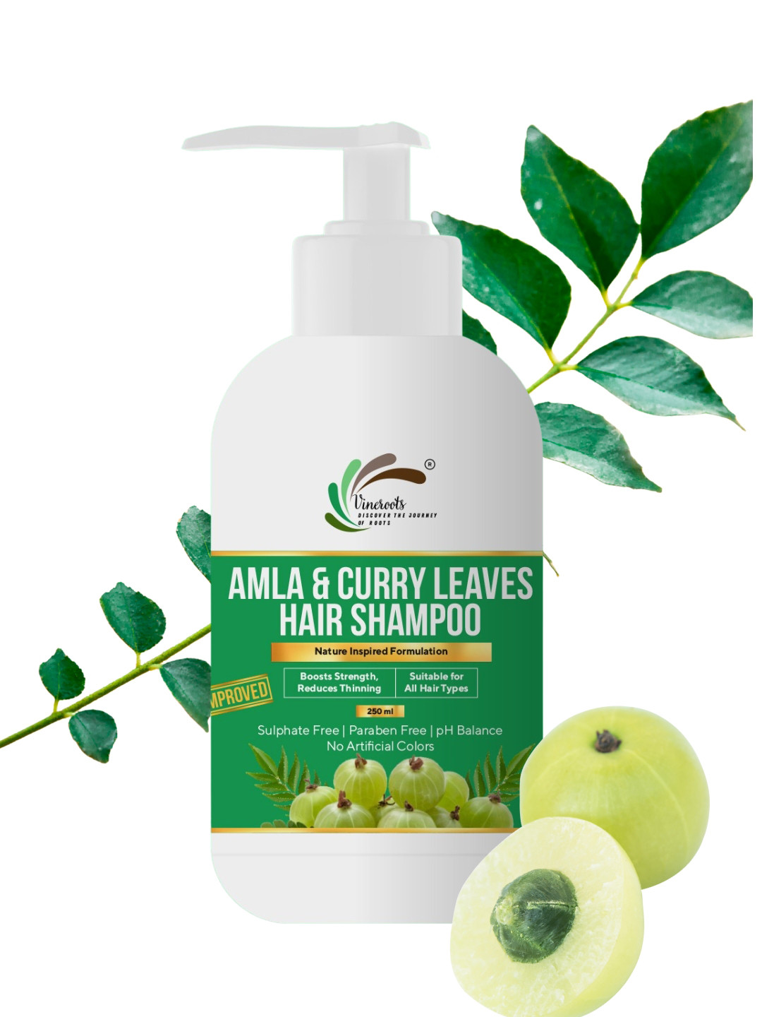 Vineroots Amla & Curry Leaves Hair Shampoo - 250 ml