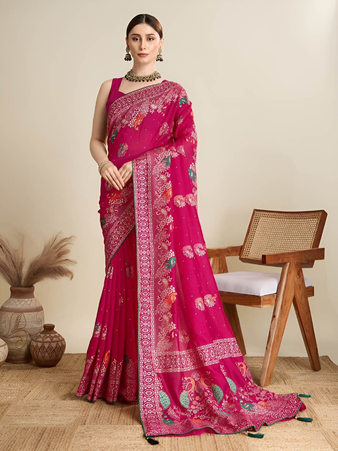MARUTI ART Women Ethnic Motifs Printed Saree