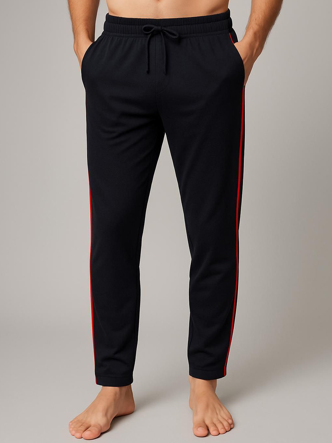 Apraa & Parma Men Mid-Rise Slim-Fit Side Stripes Rapid-Dry Track Pants