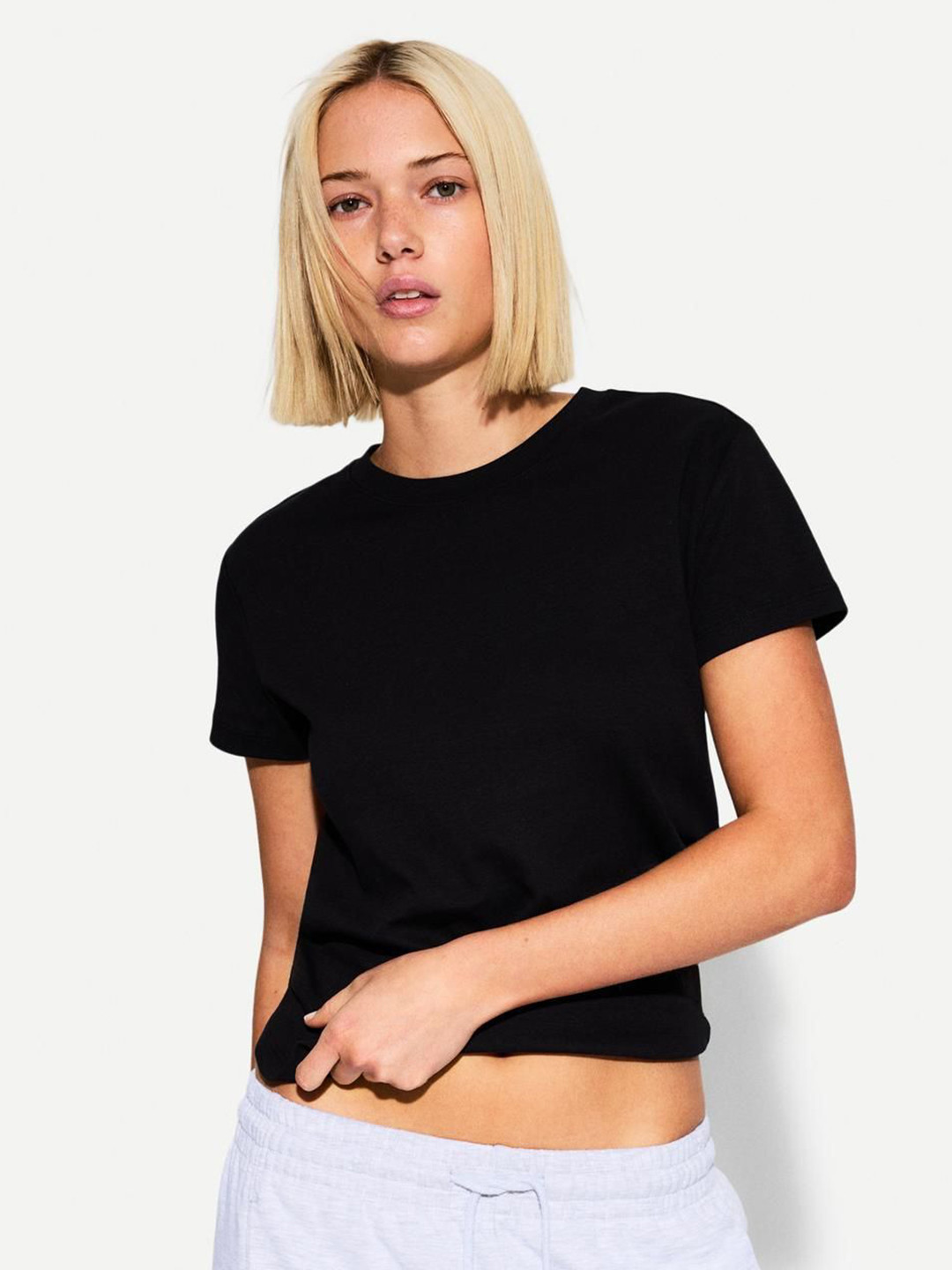 Bershka Heavy Cotton Short Sleeve Pure Cotton T-shirt