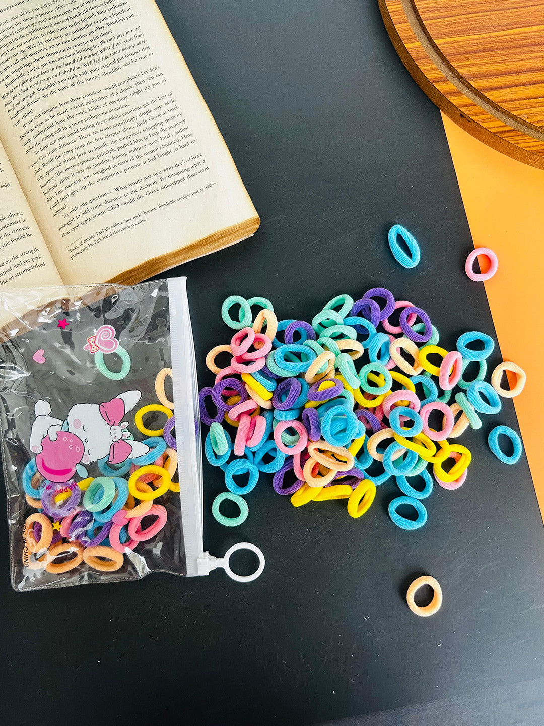 Radhya Accessories Women Set Of 150 Pastel Hairties