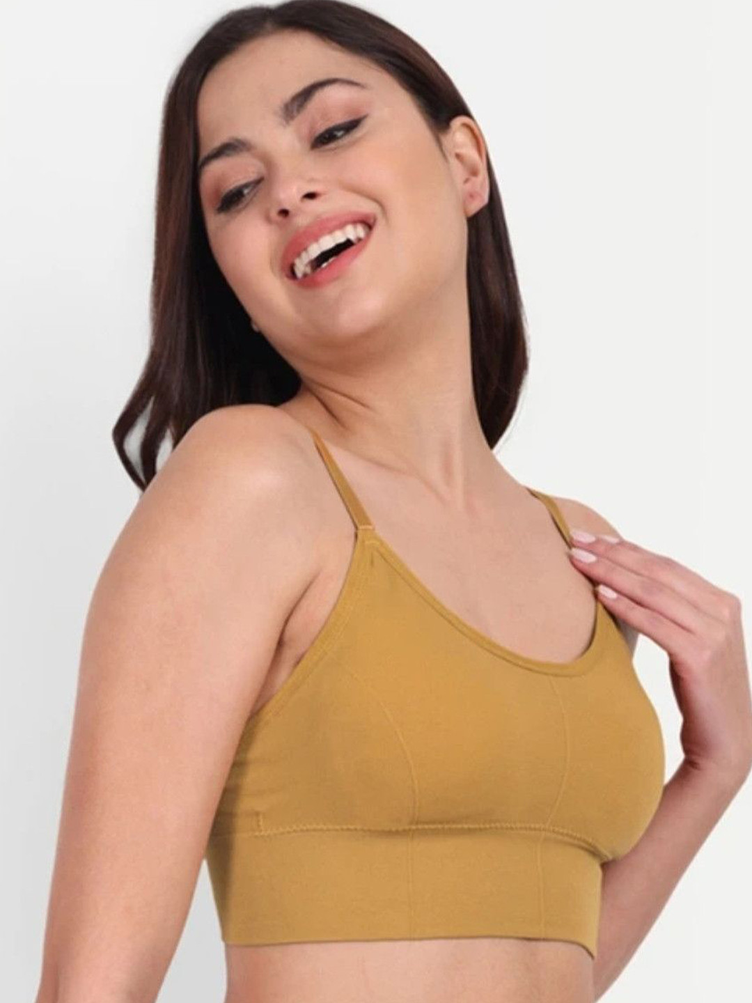 ALLIANCE OVERSEAS Women Solid Moisture Wicking Medium Coverage Bra