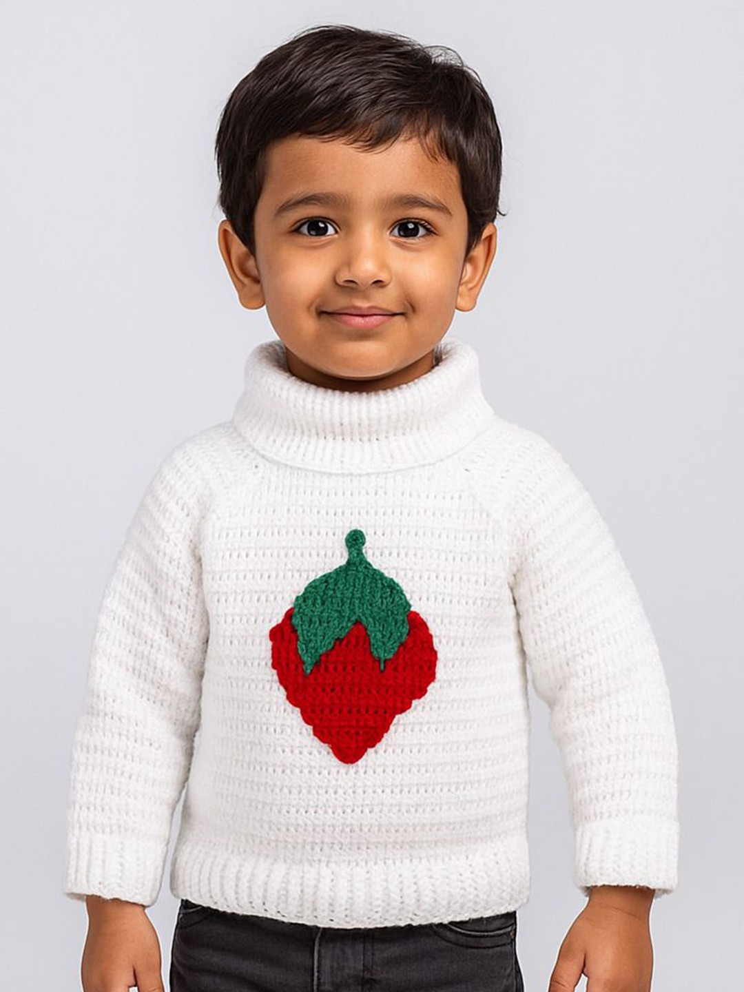 WINDROP SOLUTIONS Kids Graphic Embroidered High Neck Cardigan