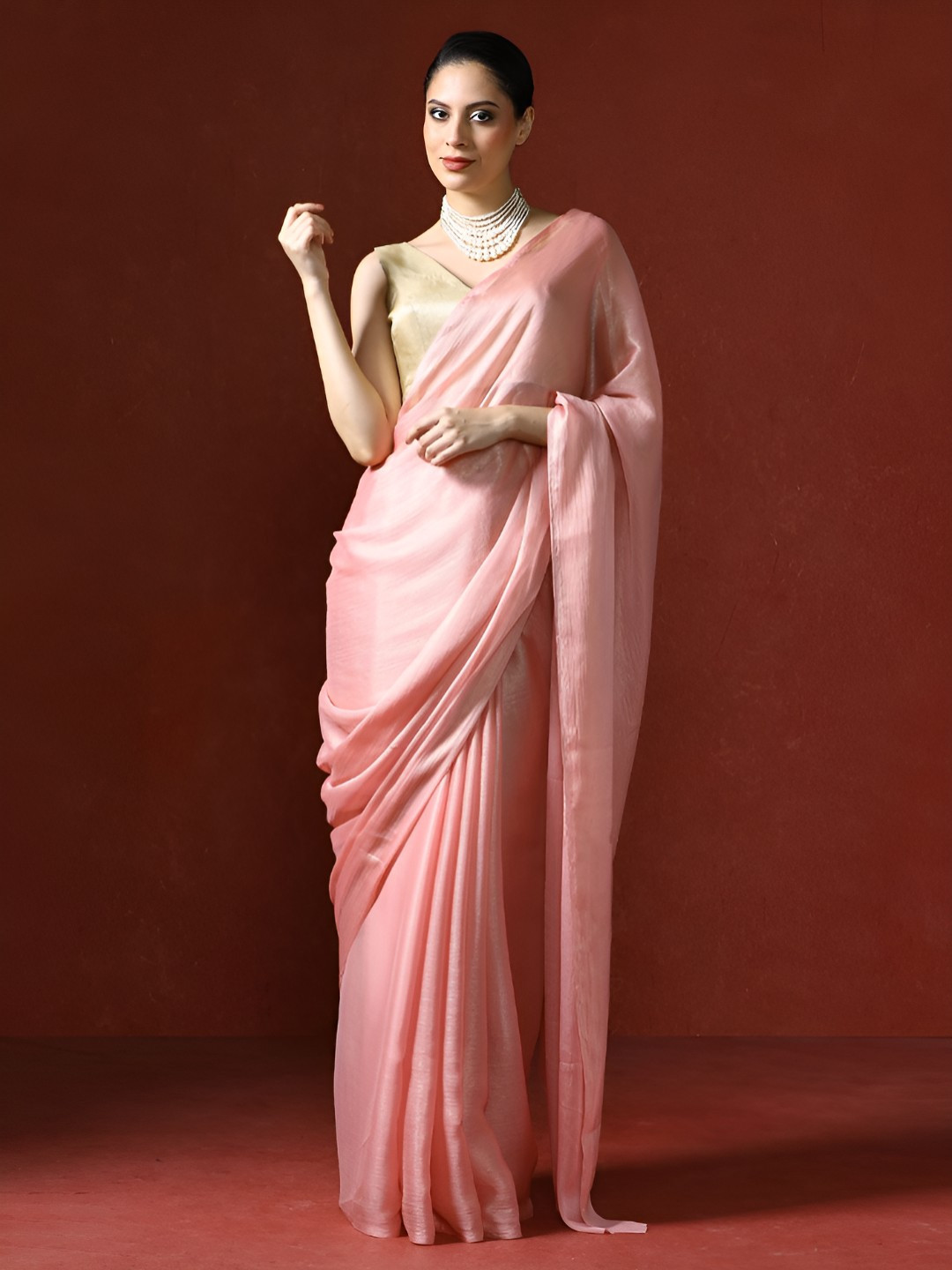 Mitera Pink Pastels Saree