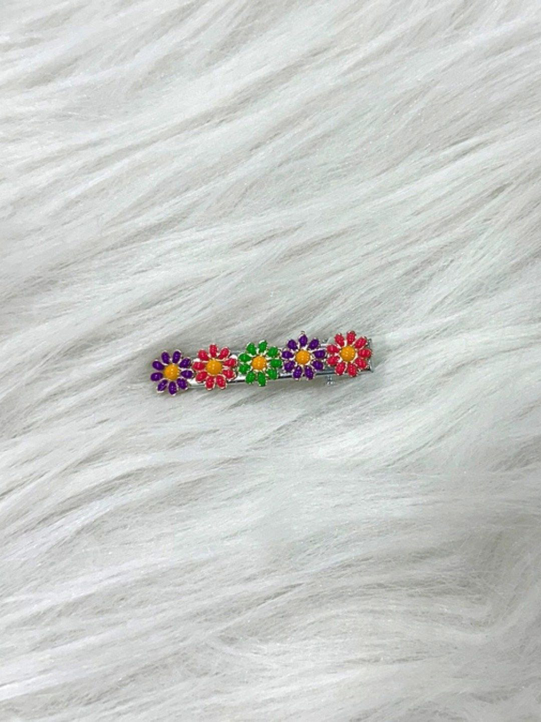 Bling Orn Girls Colorfull Flower Hairclip