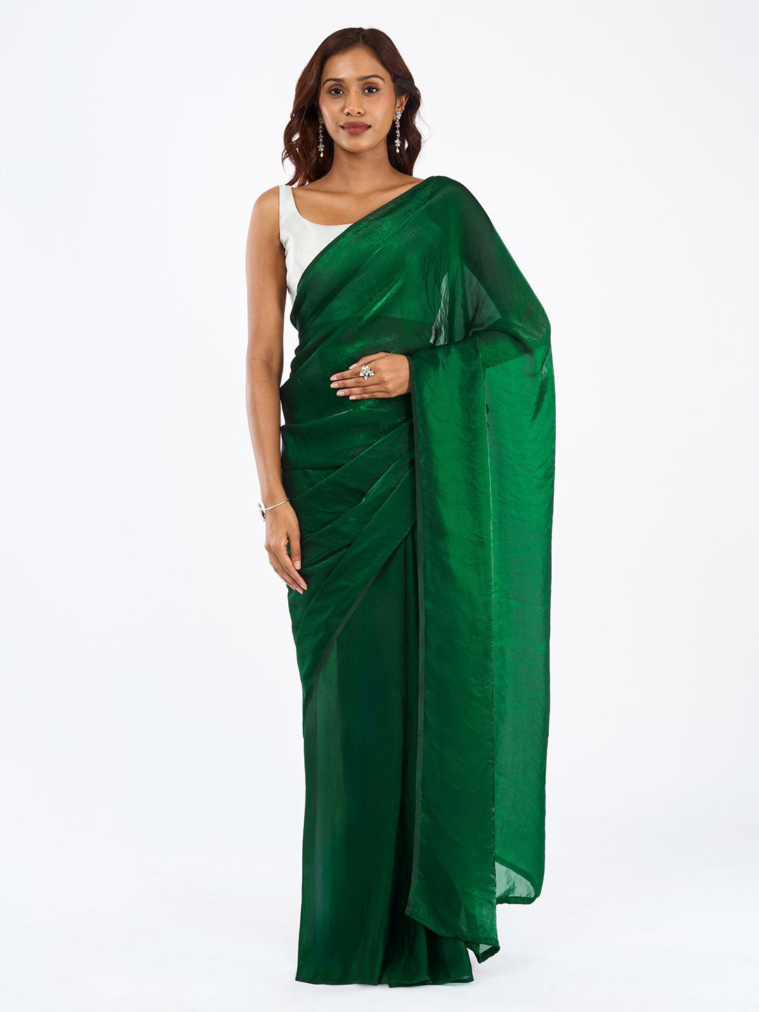 TEEJH Satin Saree