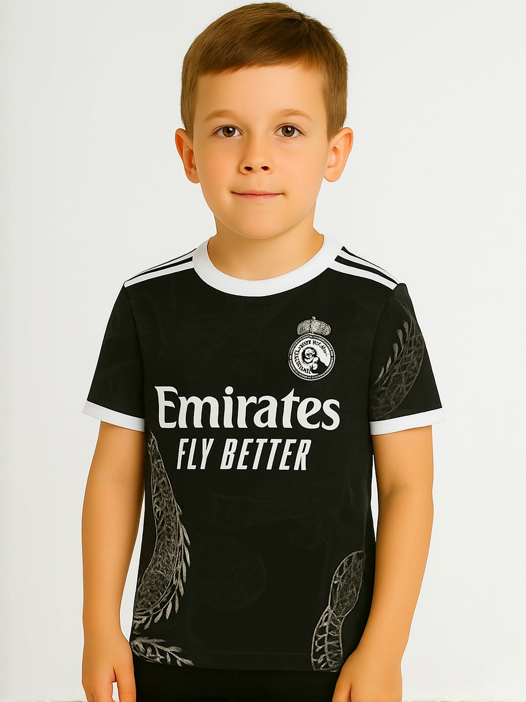 dostitch Madrid Black Dragon Special Edition Ronaldo 7 Football Jersey T-Shirt