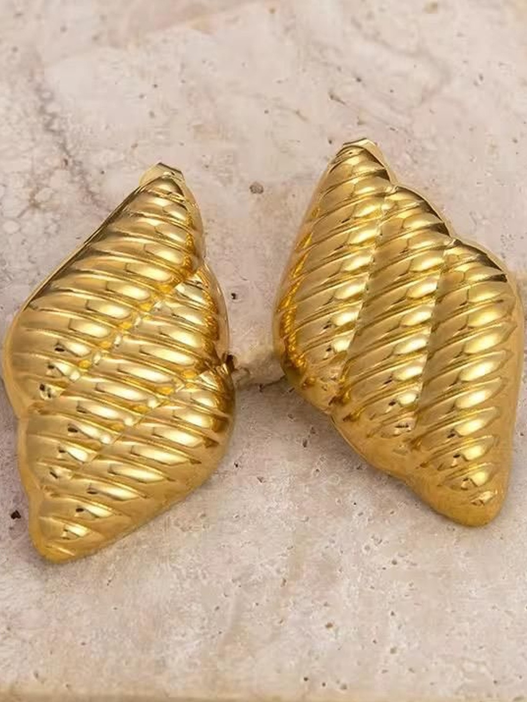 MONKDECOR Gold Plated Anti Tarnish Studs Earrings