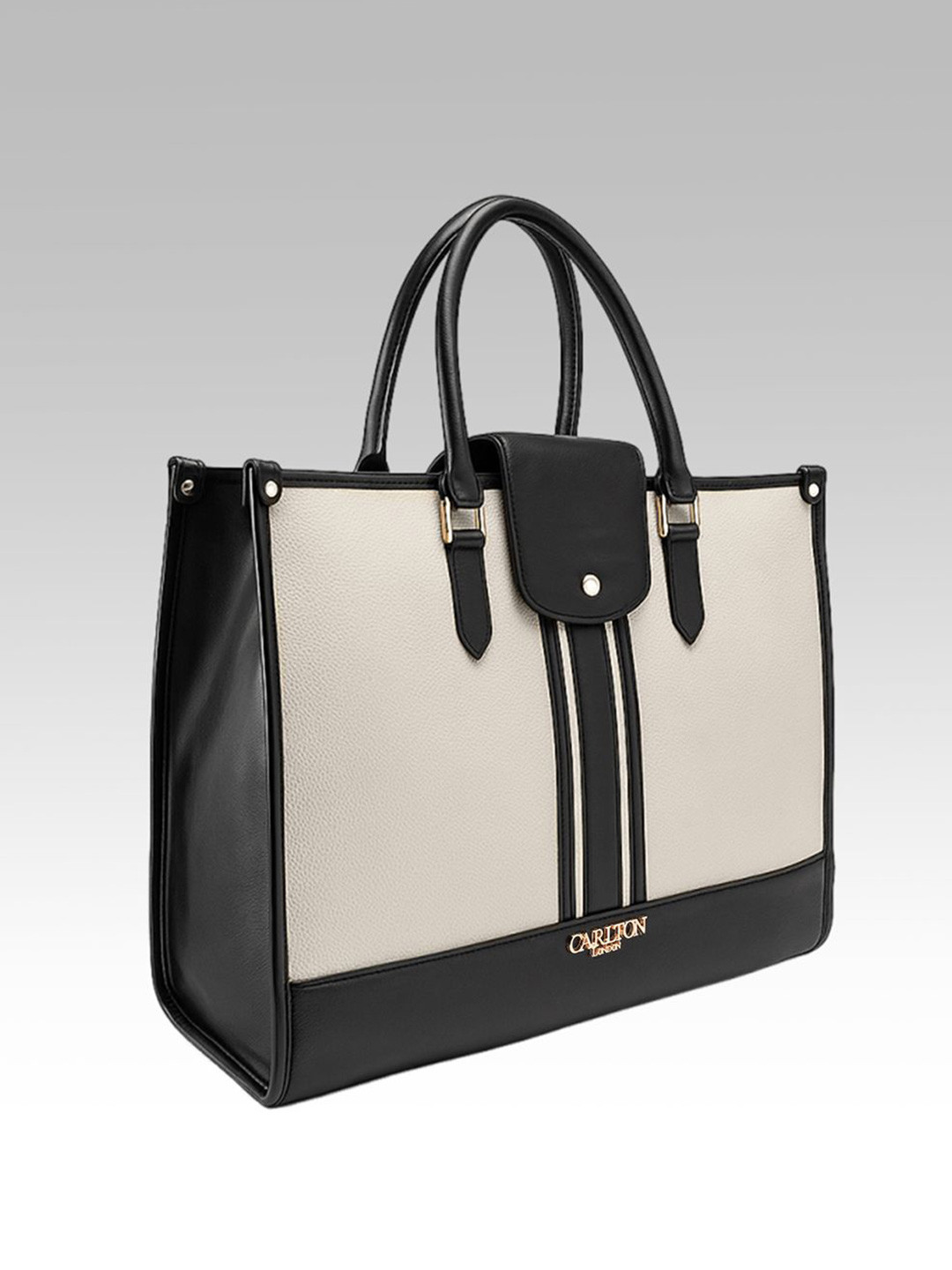 Carlton London Women Textured Shopper Tasselled Tote Bag