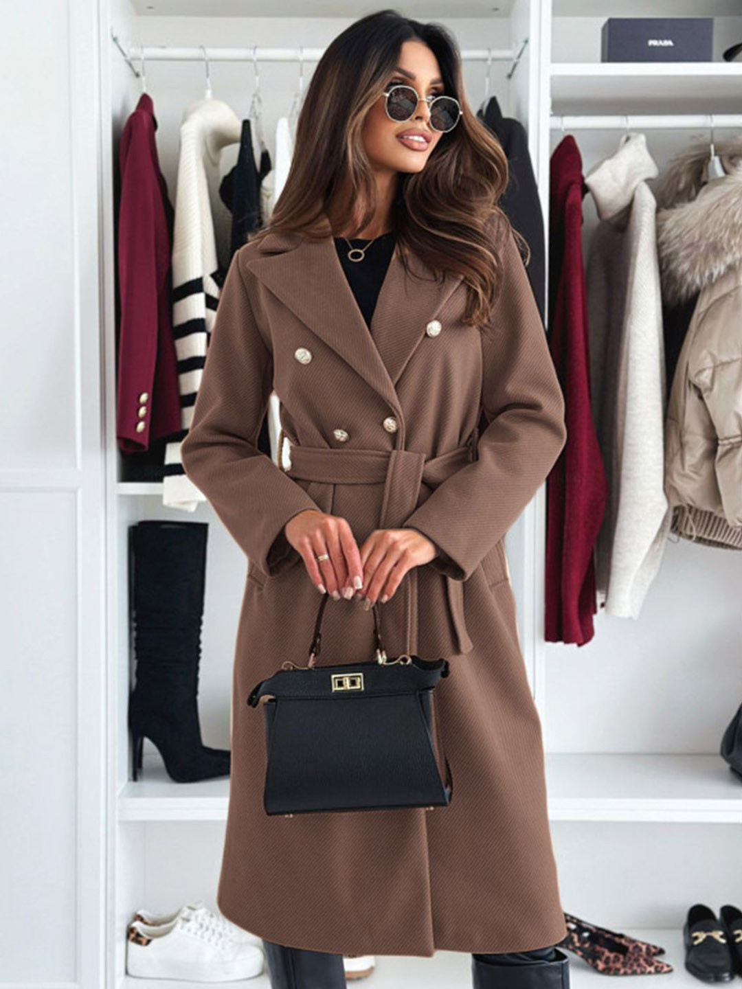 bebe Women Notched Lapel Long Sleeve Coats