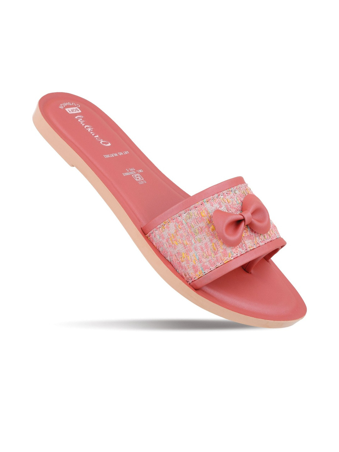 Walkaroo Women Slip-On Sandals With Bow