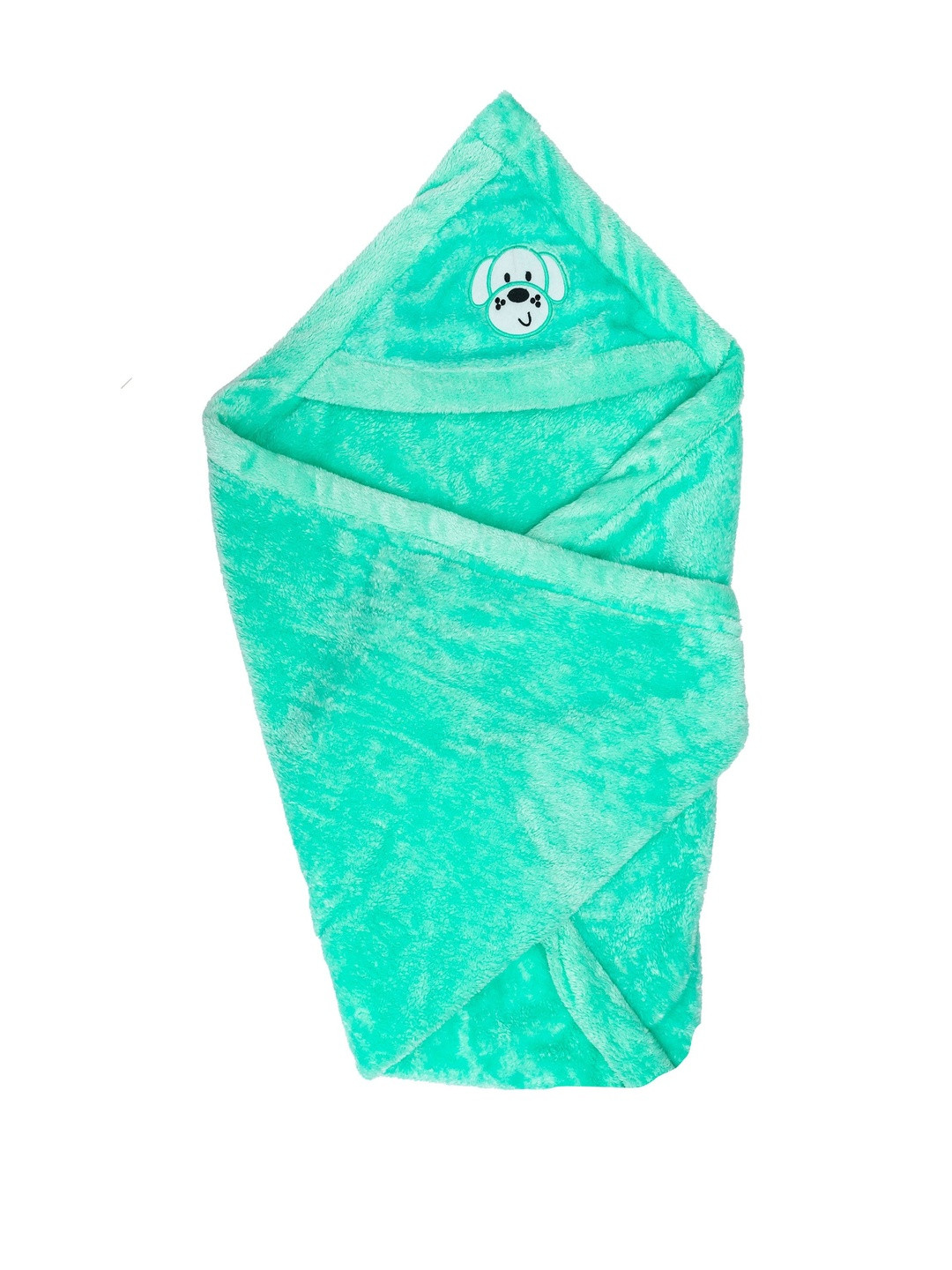 SIDLY PIDLY Kids 210 GSM Sea Green Cartoon Character Fur Blanket