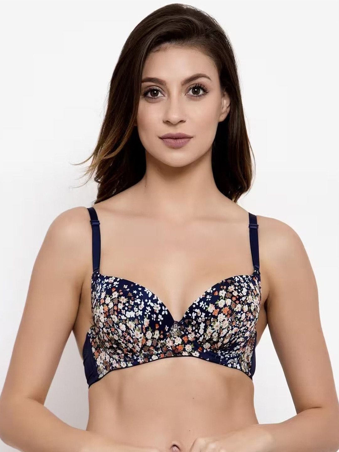 WAVE FASHION Polka Dot Medium Coverage Underwired Lightly Padded  Bra