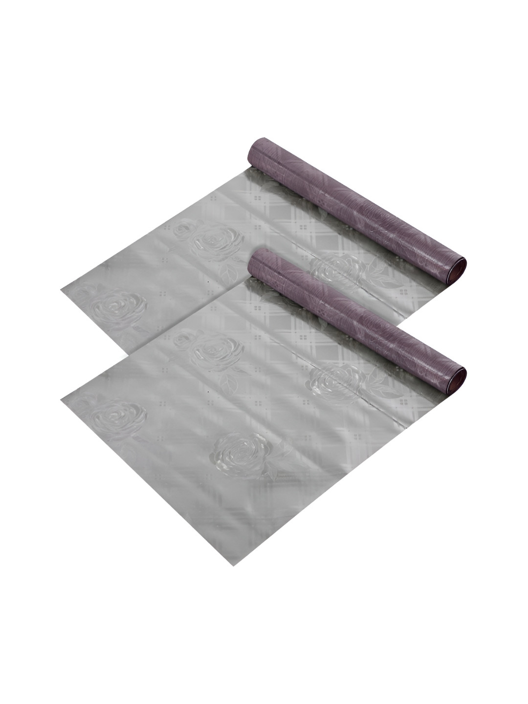 Aura Brown 2 Pieces Self Shining Design Water Resistant Shelf Liner Organisers