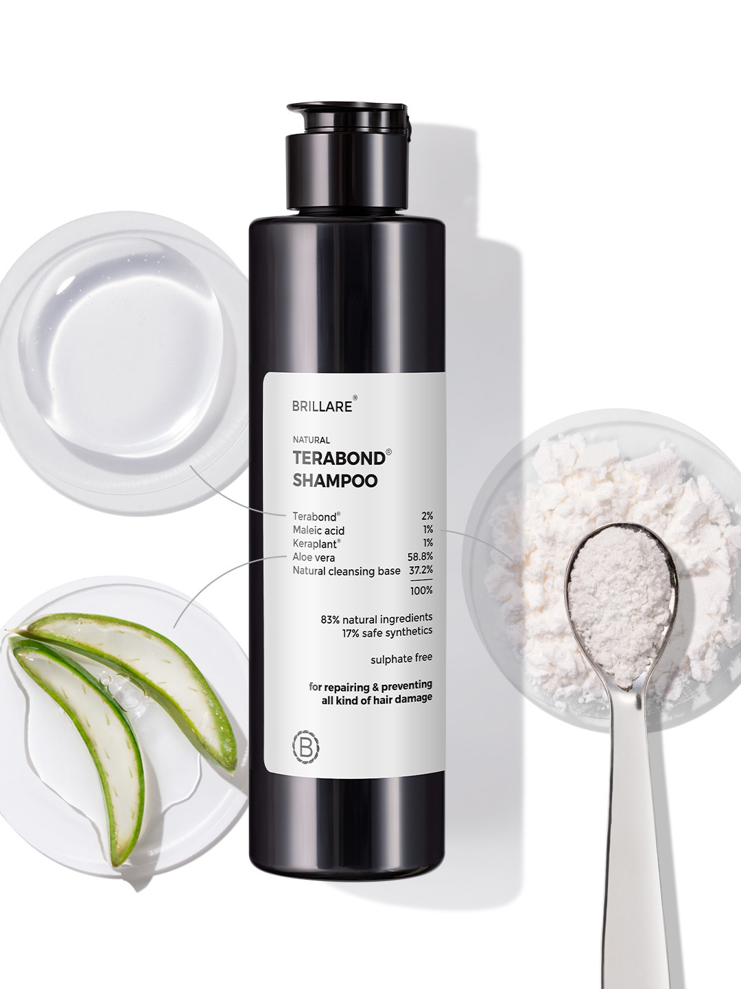 BRILLARE Repairs Terabond Bond Damaged Hair Shampoo for Frizzy & Dry Hair